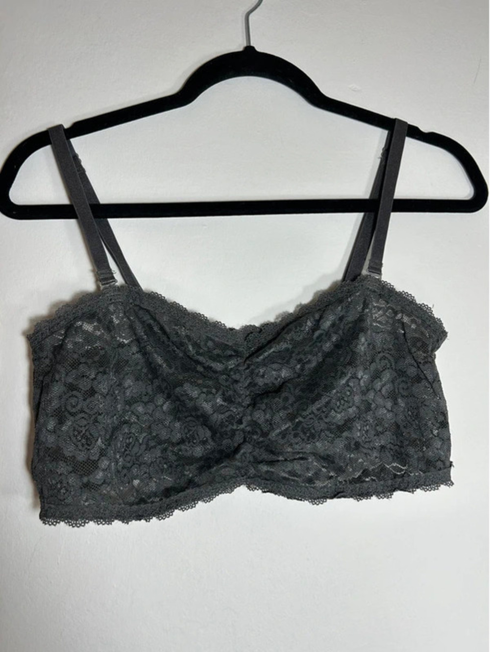 Torrid Gray Floral Lace Cami Sheer Bralette Top